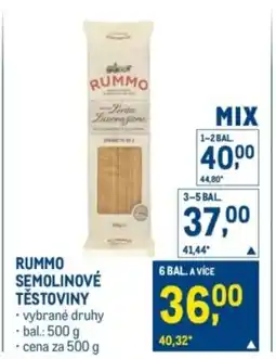 Makro Rummo semolinové testoviny nabídka