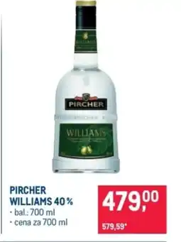Makro Pircher williams 40% nabídka