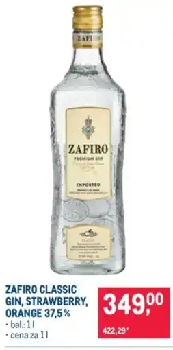 Makro Zafiro classic gin, strawberry, orange 37,5% nabídka