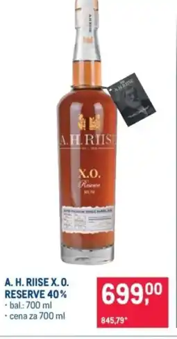 Makro A. H. RIISE X. O. Reserve 40% nabídka