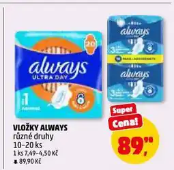 Penny Market Always dámské vložky nabídka