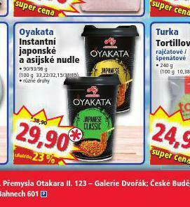 Norma Oyakata instantní a asijské nudle nabídka