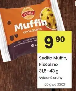 Kubík potraviny Sedita Muffin, Piccolino nabídka