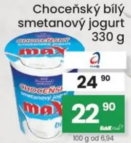 Kubík potraviny Choceňský bílý smetanový jogurt nabídka