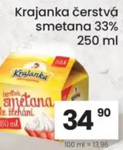 Kubík potraviny Krajanka čerstvá smetana 33% nabídka