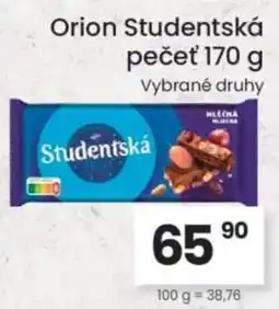 Kubík potraviny Orion Studentská pečeť nabídka