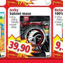Norma Jerky sušené maso nabídka