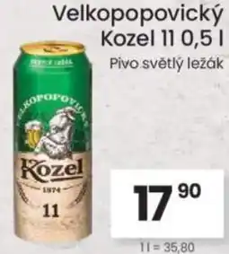 Kubík potraviny Velkopopovický Kozel 11 nabídka