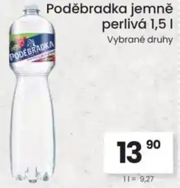 Kubík potraviny Poděbradka jemně perlivá nabídka