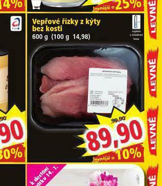 Norma Vepřové řízky z kýty bez kosti nabídka