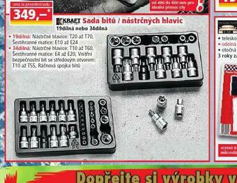 Norma Sada bitů / nástrčných hlavic nabídka