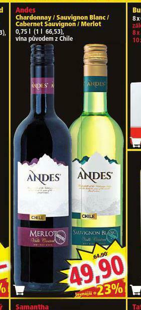 Norma Andes merlot nabídka
