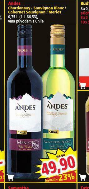 Norma Andes cabernet sauvignon nabídka