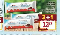 Billa Kinder milk slice nabídka