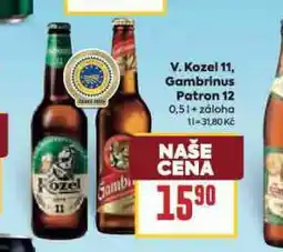 Billa Pivo gambrinus patron 12 nabídka