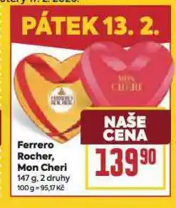 Billa Mon cheri nabídka