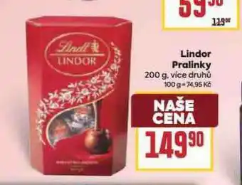 Billa Lindor pralinky nabídka