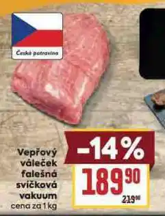 Billa Vepřový váleček falešná svíčková nabídka