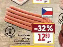 Billa Javořické párky nabídka