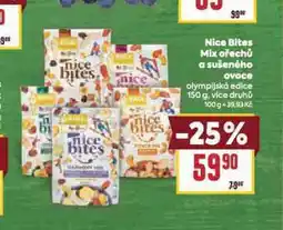 Billa Nice bites mix ořechů a sušeného ovoce nabídka