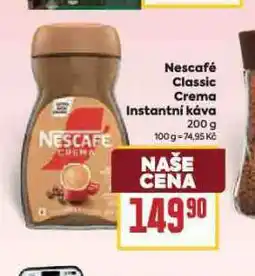 Billa Nescafé classic crema instantní káva nabídka