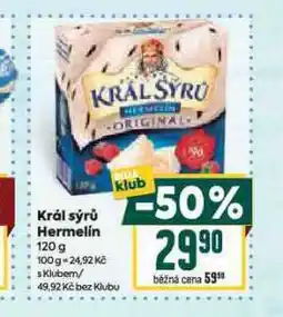 Billa Král sýrů hermelín nabídka