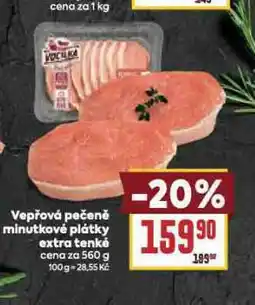 Billa Vepřová pečeně minutkové plátky extra tenké nabídka