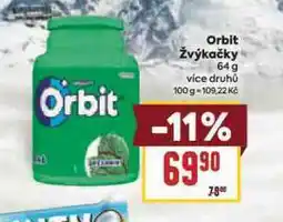 Billa Orbit žvýkačky nabídka