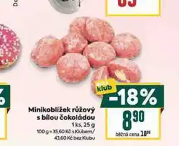 Billa Minikoblížek růžový s bílou čokoládou nabídka