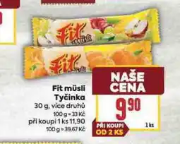 Billa Fit müsli tyčinka nabídka