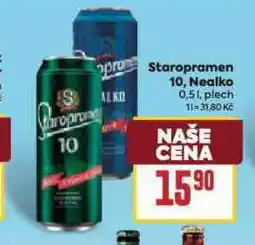 Billa Pivo staropramen nealko nabídka
