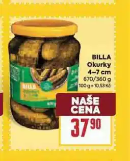 Billa Billa okurky 4-7 cm nabídka