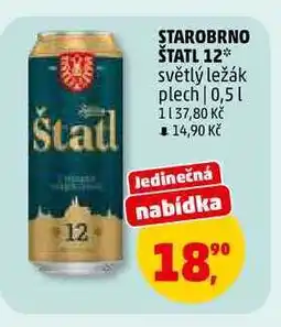Penny Market STAROBRNO ŠTATL 12 světlý ležák plech nabídka