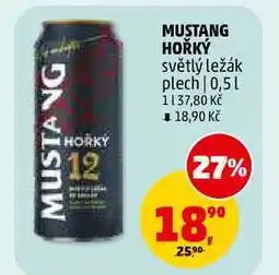 Penny Market MUSTANG HOŘKÝ světlý ležák plech nabídka