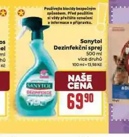 Billa Sanytol dezinfekční sprej nabídka