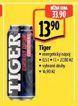 Albert Tiger energy drink nabídka