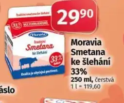 COOP TIP Moravia Smetana ke šlehání 33% nabídka