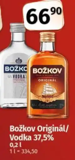 COOP TIP Božkov Originál/ Vodka 37,5% nabídka