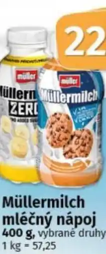 COOP TIP Müllermilch mléčný nápoj nabídka