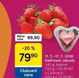 Tesco Daifressh Jahody nabídka