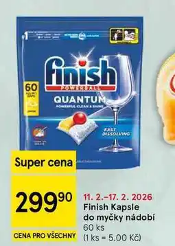 Tesco Finish Kapsle do myčky nádobí, 60 ks nabídka