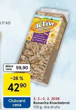 Tesco Bonavita Knackebrot, 100 g. dva druhy nabídka