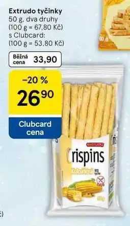 Tesco Extrudo tyčinky, 50 g, dva druhy nabídka