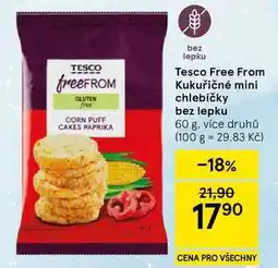 Tesco Tesco Free From Kukuřičné mini chlebíčky bez lepku nabídka