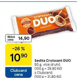 Tesco Sedita Croissant DUO, 50 g, více druhů nabídka