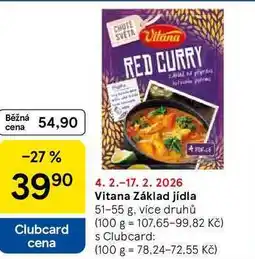 Tesco Vitana Základ jídla, 51-55 g, více druhů nabídka