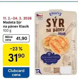 Tesco Madeta Sýr na pánev Klasik nabídka