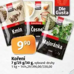 COOP TIP Dle Gusta Koření nabídka