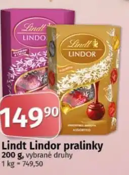COOP TIP Lindt Lindor pralinky nabídka