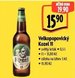 Albert Velkopopovický Kozel 11 nabídka